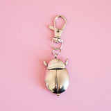 Ladybug Watch Keychain- Silver