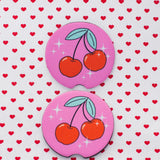 Cherry Car Coasters