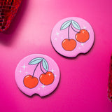 Cherry Car Coasters