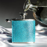 Rhinestone Flask- Blue