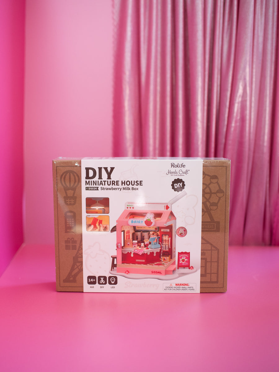 DIY Miniature House- Strawberry Milk