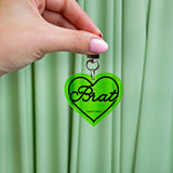 Brat Keychain- Green