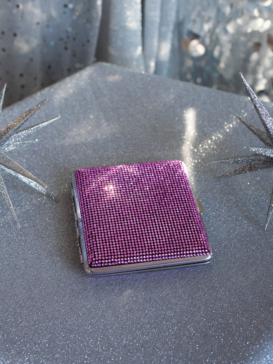 Rhinestone Cig Case- Pink