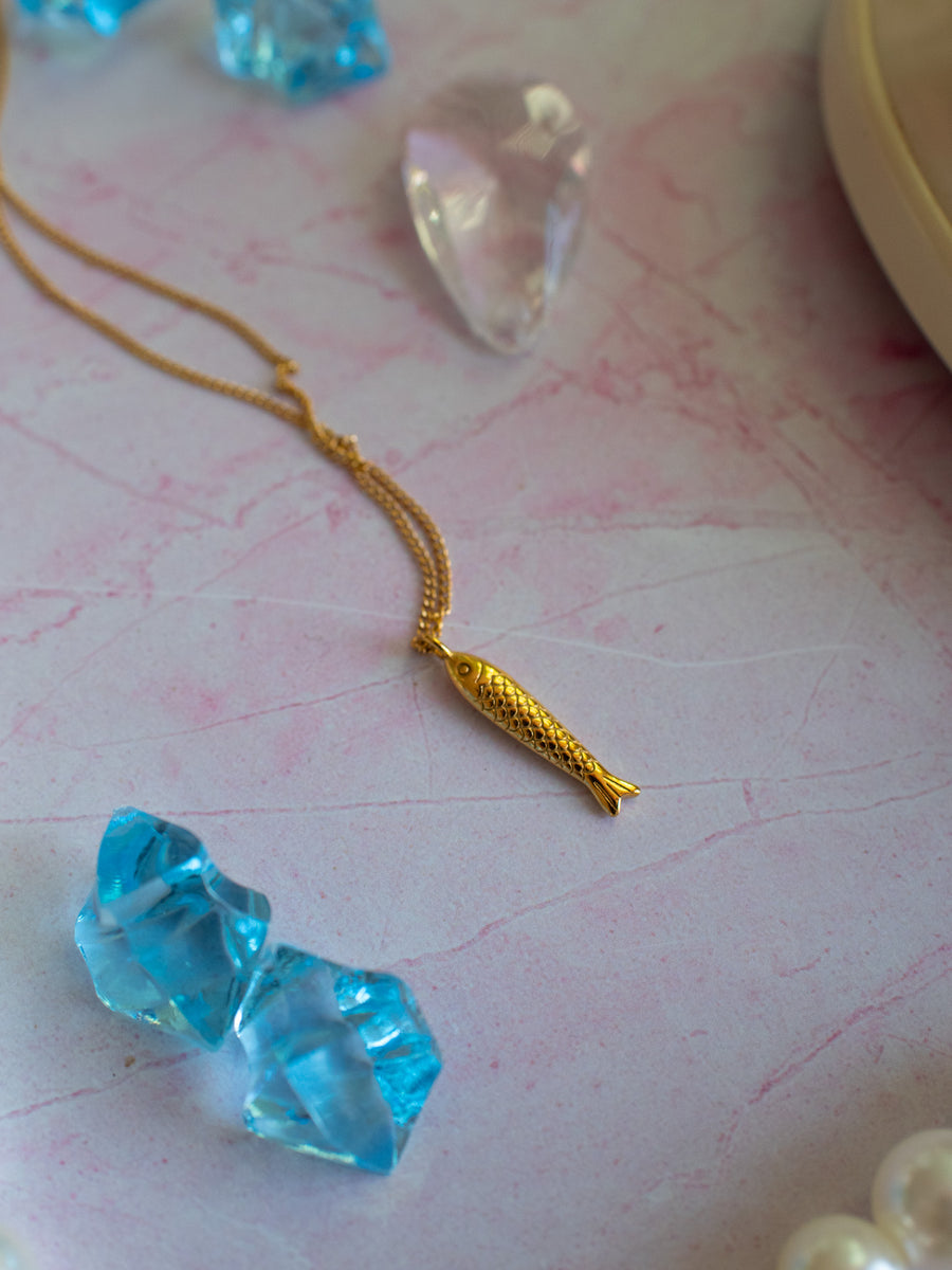 Fish Necklace- Gold