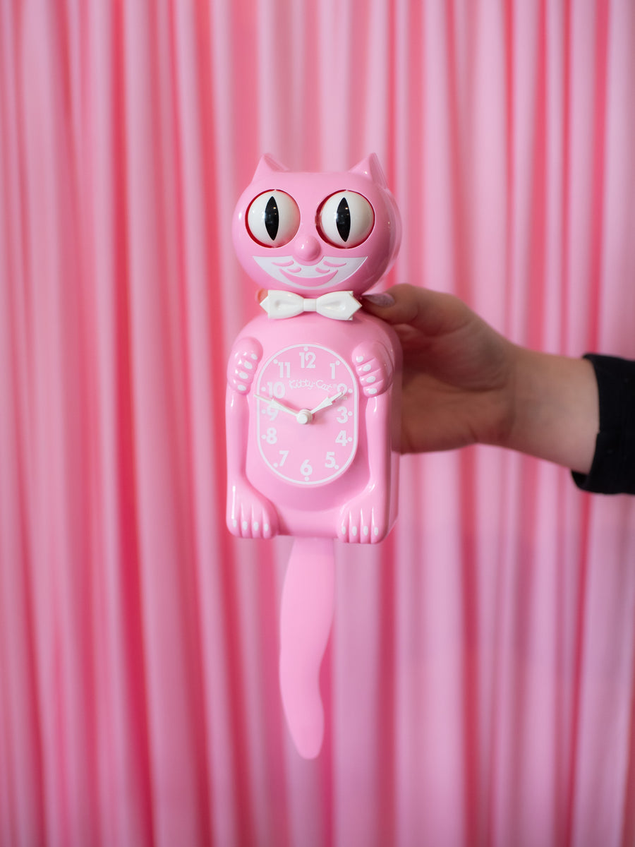 Pink Satin Kitty-Cat Klock