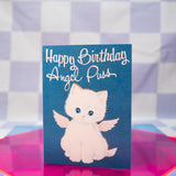 Angel Puss Birthday Card