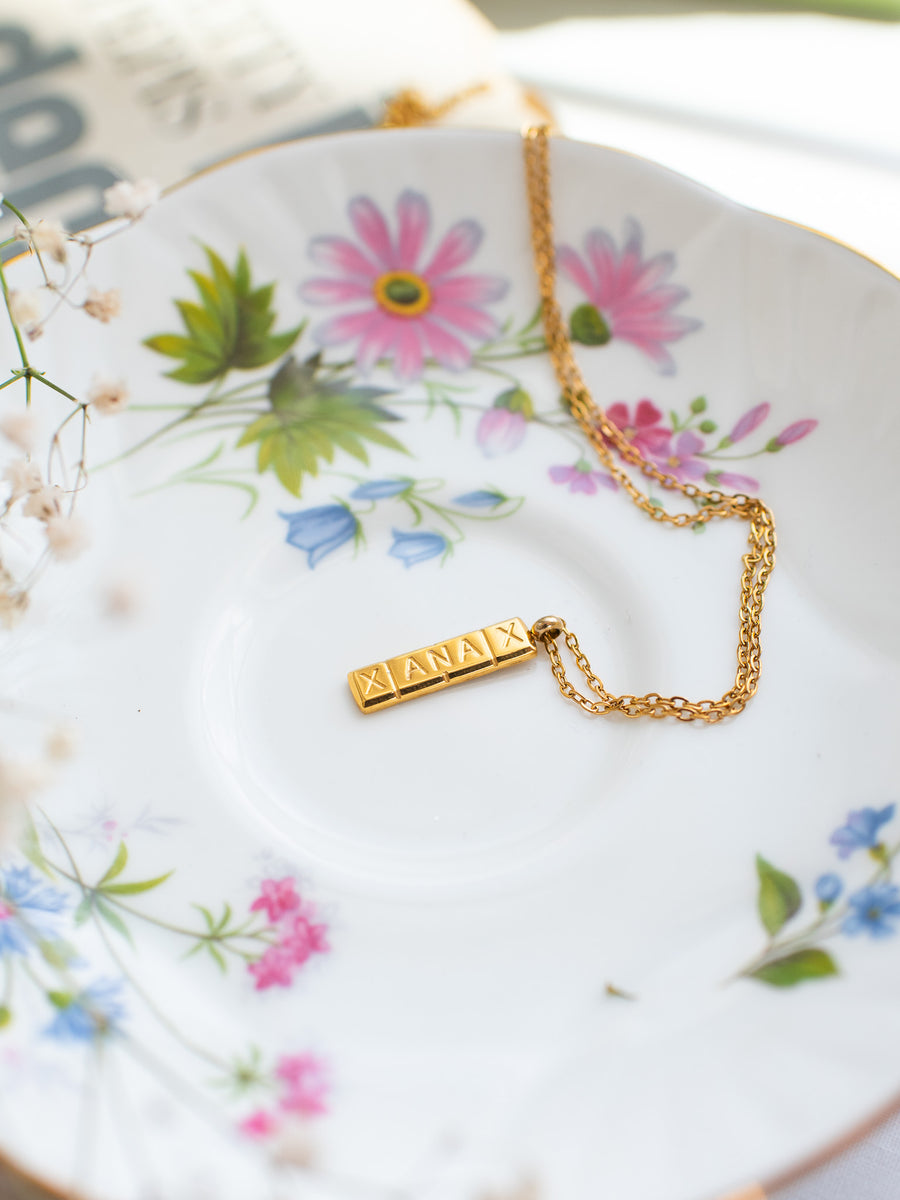 Xanax Necklace- Gold