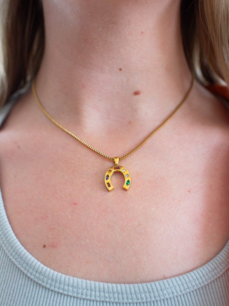 Gold Horseshoe Necklace