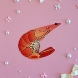 Die Cut Bookmark - Shrimp