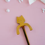 Cat Teaspoon - Gold