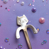 Cat Teaspoon- Silver