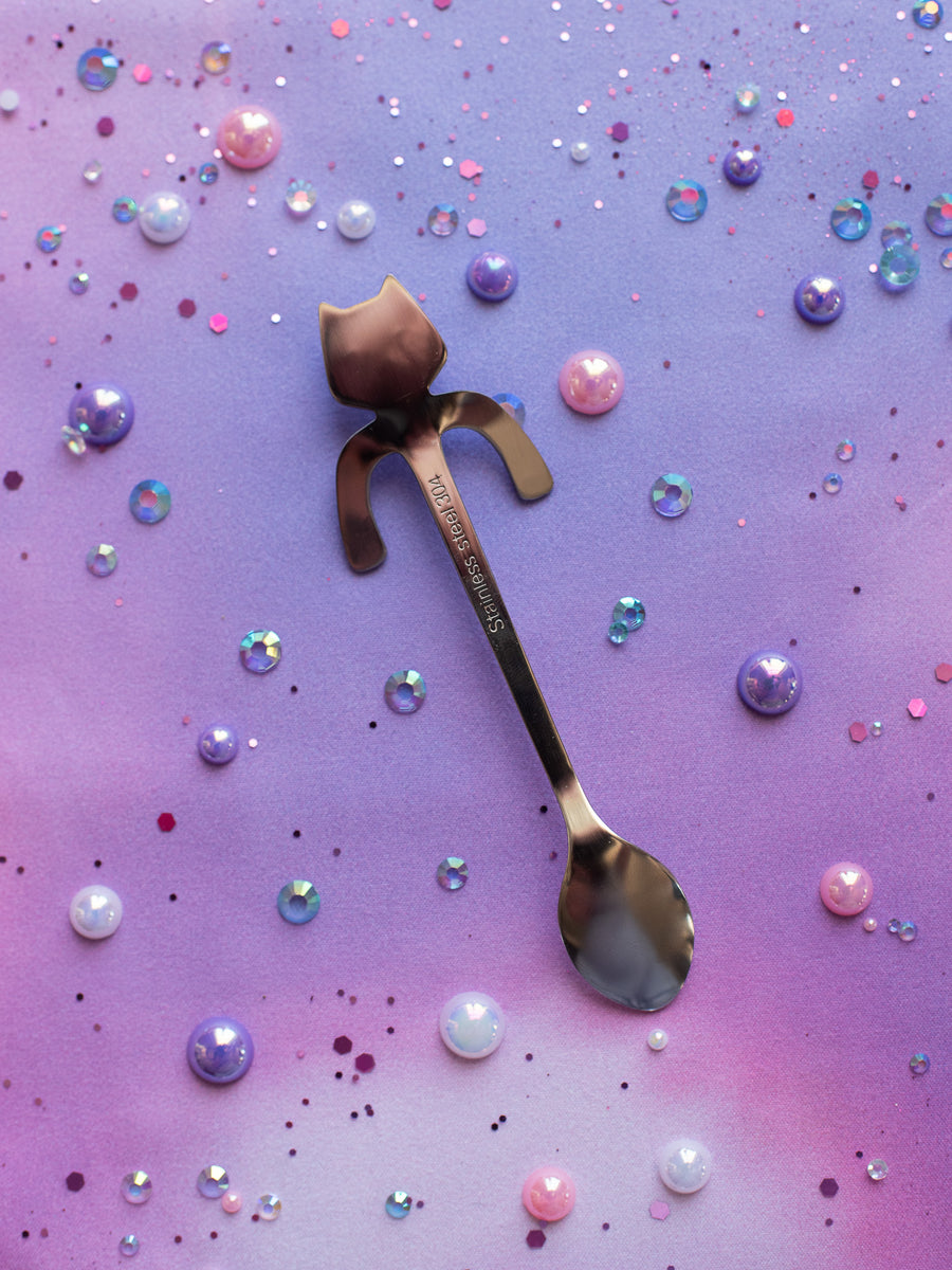 Cat Teaspoon- Silver