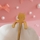 Cat Teaspoon - Gold