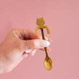 Cat Teaspoon - Gold