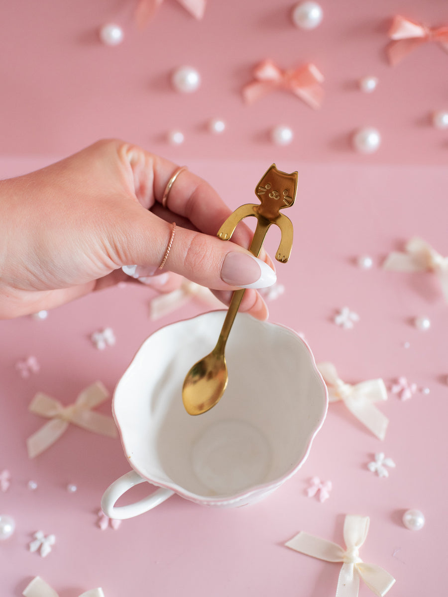 Cat Teaspoon - Gold