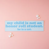 Honor Roll Cat Bumper Magnet- Blue