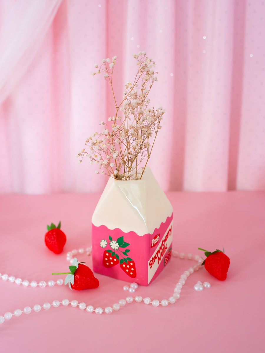 Strawberry Milk Vase