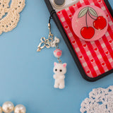 Critter Phone Charm - Coquette Kitty