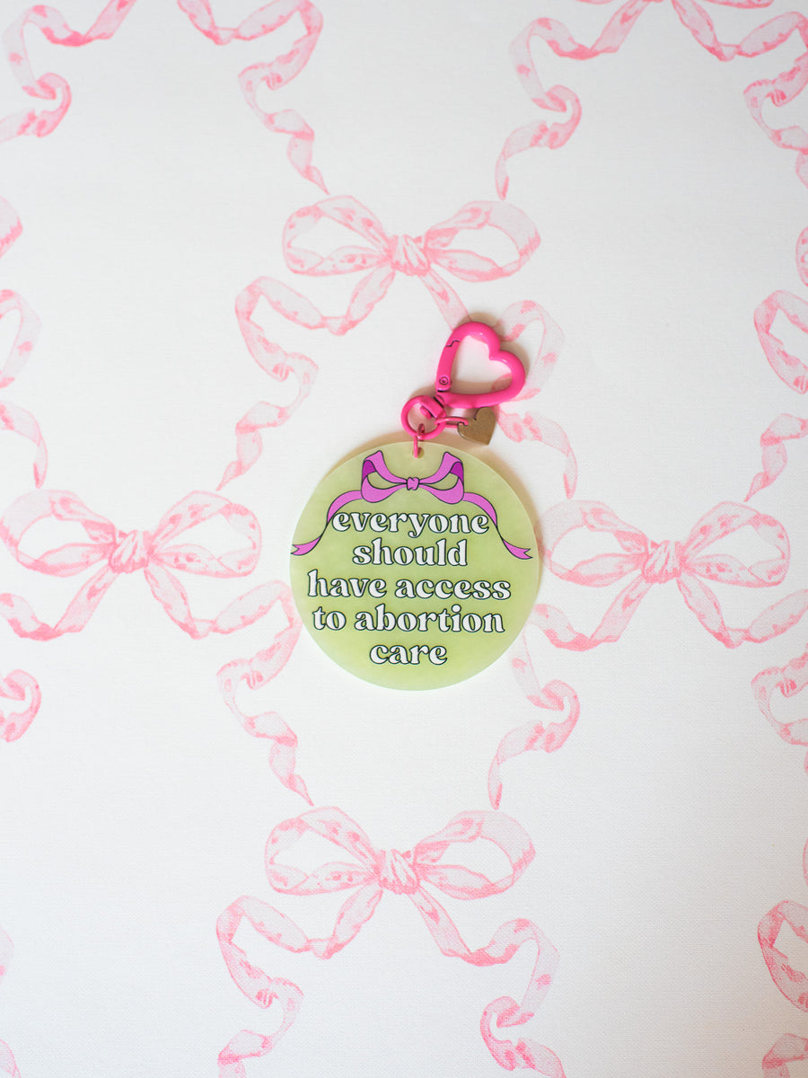 Abortion Access Bow Keychain