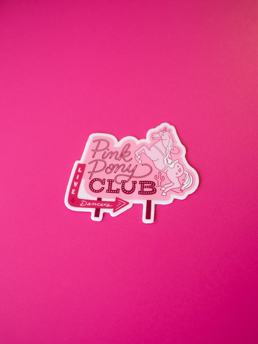 Pink Pony Club Vintage Sign Sticker