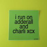 Adderall Charli XCX Sticker