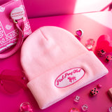 Pink Pony Club Embroidered Beanie