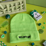 365 Party Girl Embroidered Beanie