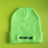 365 Party Girl Embroidered Beanie