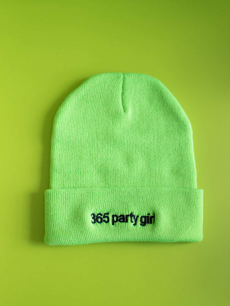 365 Party Girl Embroidered Beanie