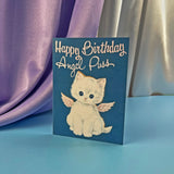 Angel Puss Birthday Card