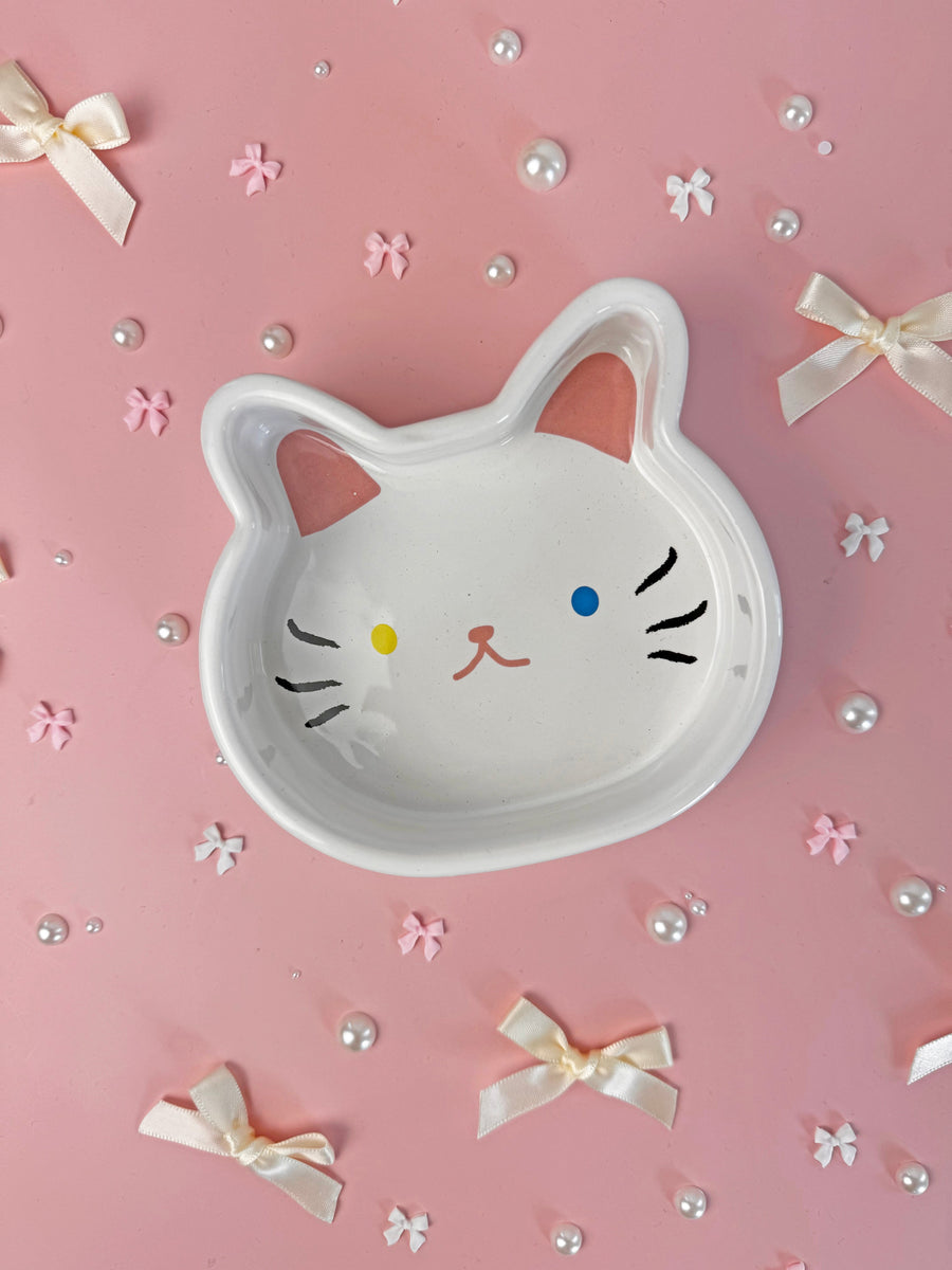 Cat Ash Tray - White