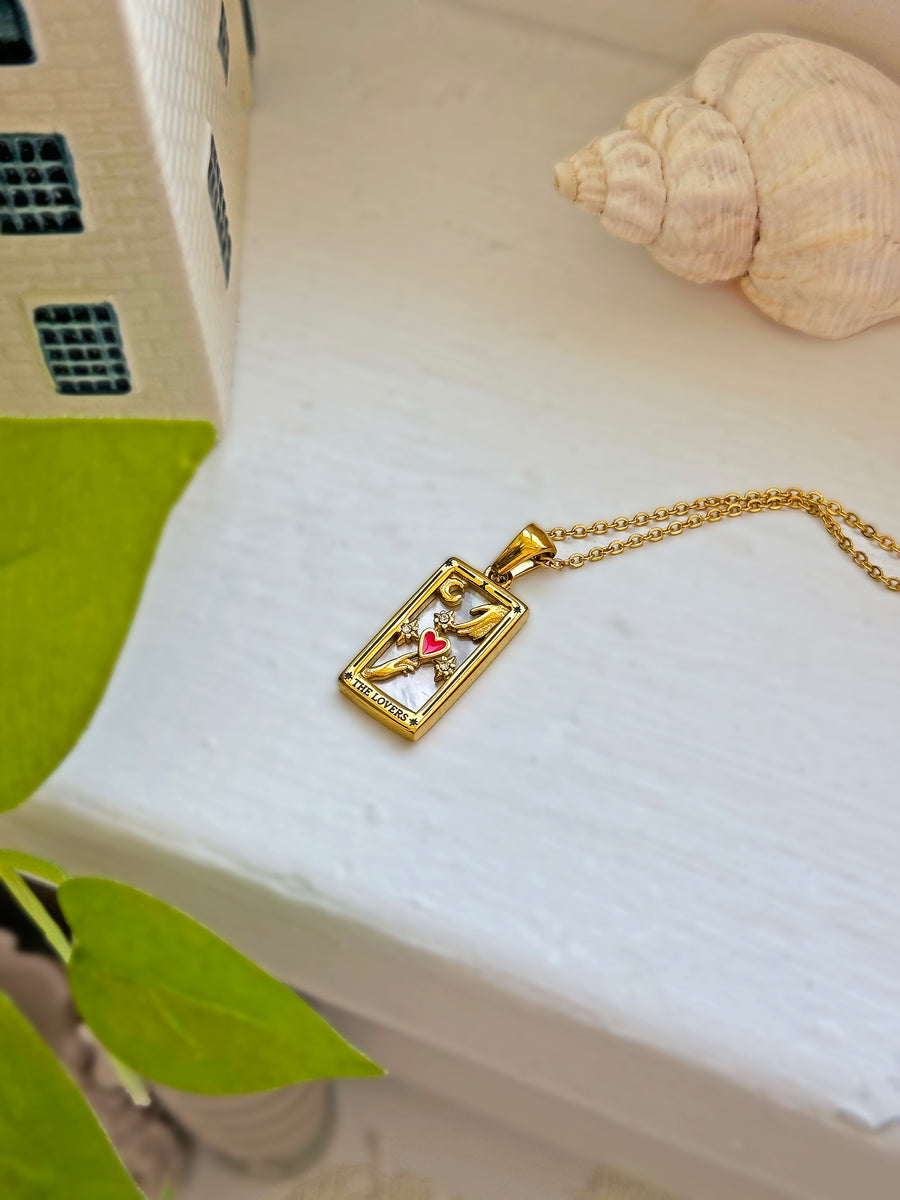 Tarot Card Necklace- The Lovers