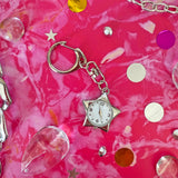 Star Watch Keychain- White