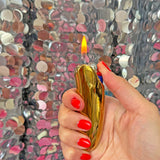 Bean Lighter Case- Gold