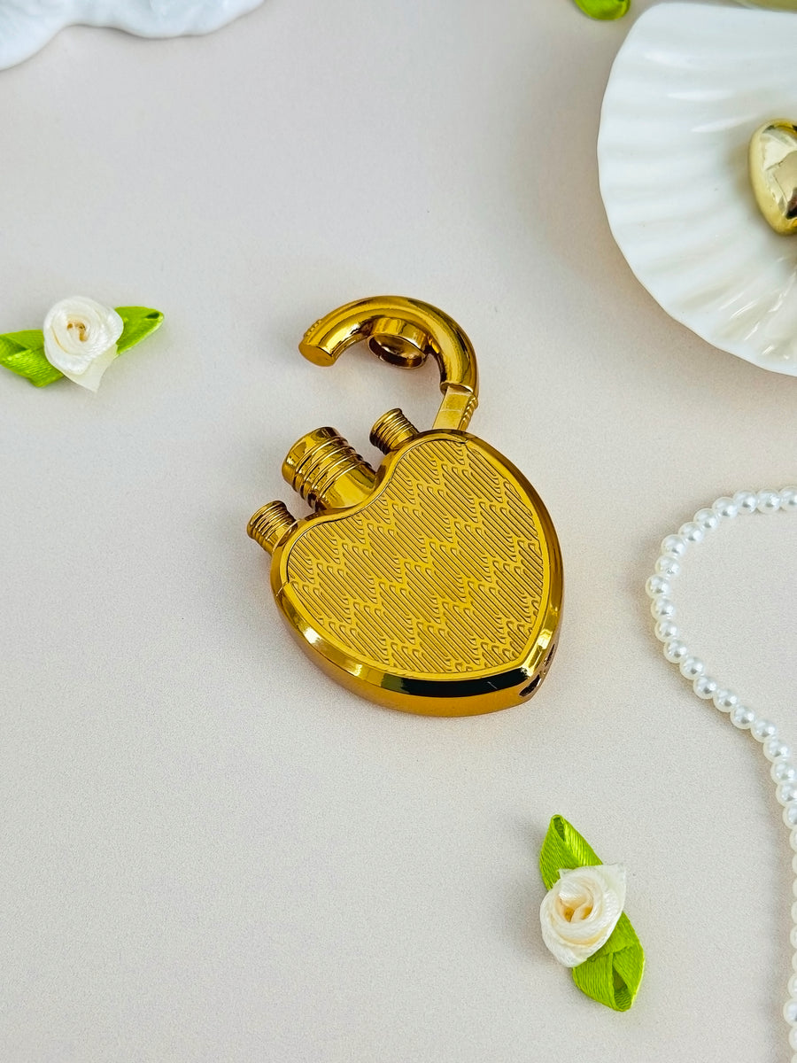 Heart Lock Lighter- Gold