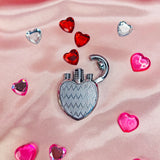Heart Lock Lighter- Silver