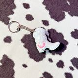 Boot Bottle Opener Keychain- White