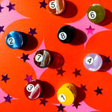 Billiard Ball Mini Hair Clip Set