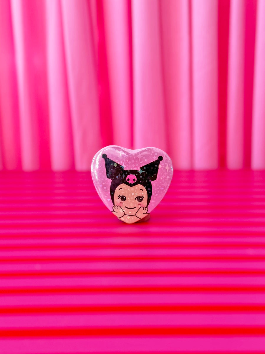 Kuromi Kewpie Button