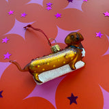 Hot Dog Dachshund Ornament