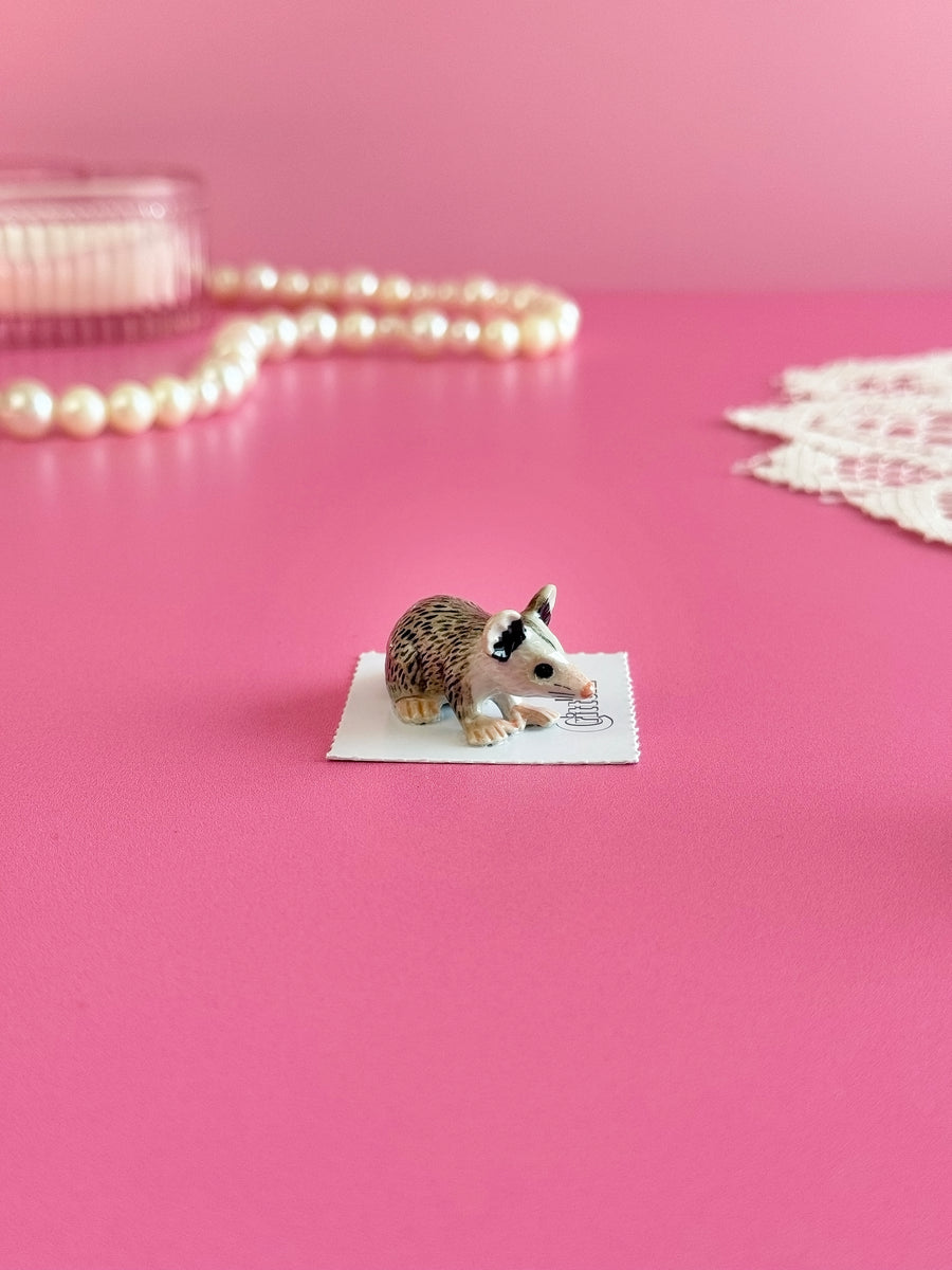 Opossum Mini Porcelain Figurine