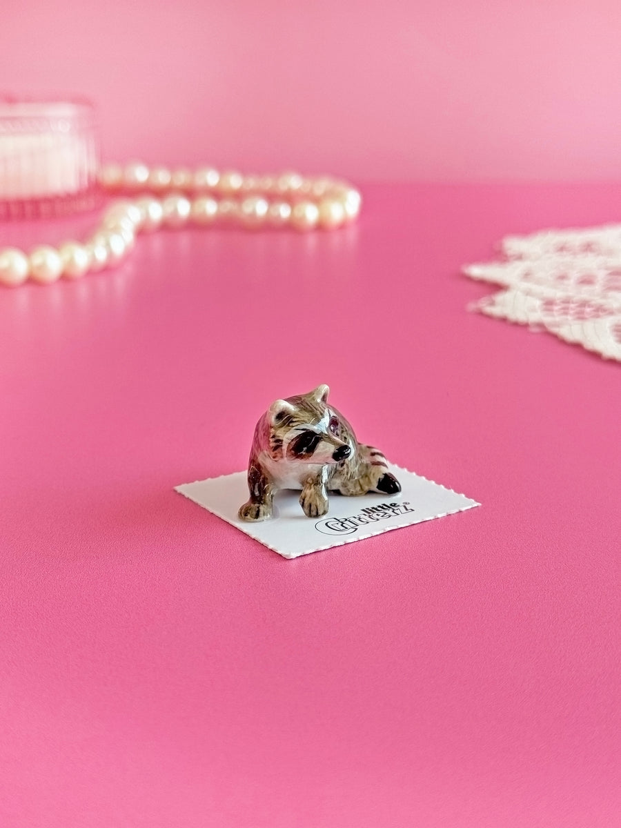 Raccoon Mini Porcelain Figurine