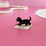 Dachshund Mini Porcelain Figurine