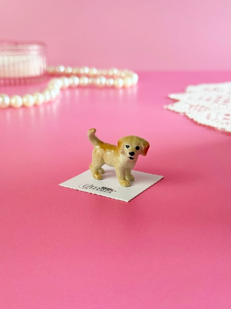 Golden Retriever Mini Porcelain Figurine