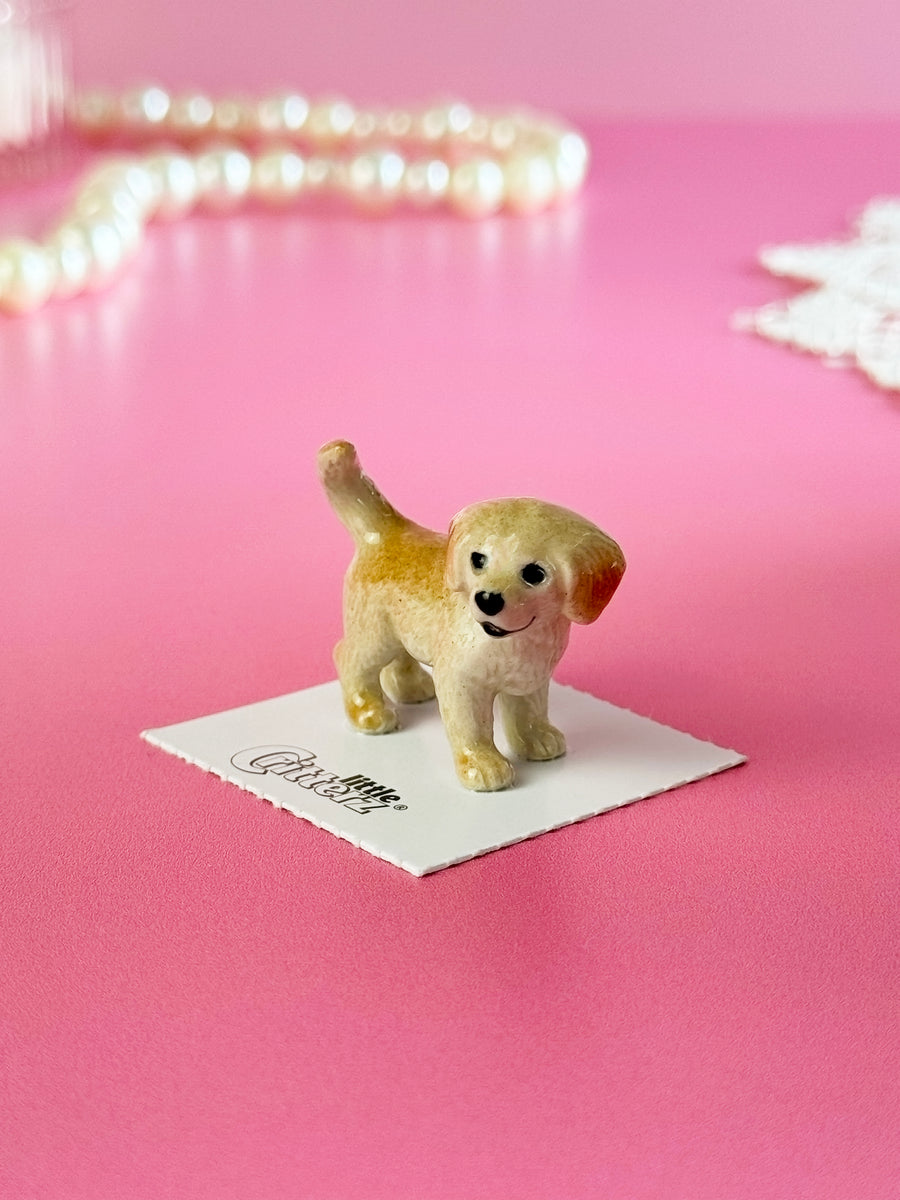 Golden Retriever Mini Porcelain Figurine