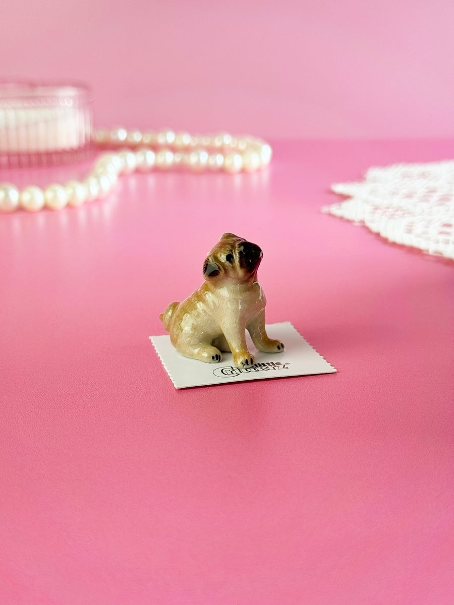 Pug Mini Porcelain Figurine