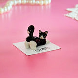 Tuxedo Kitten Mini Porcelain Figurine