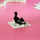 Tuxedo Kitten Mini Porcelain Figurine