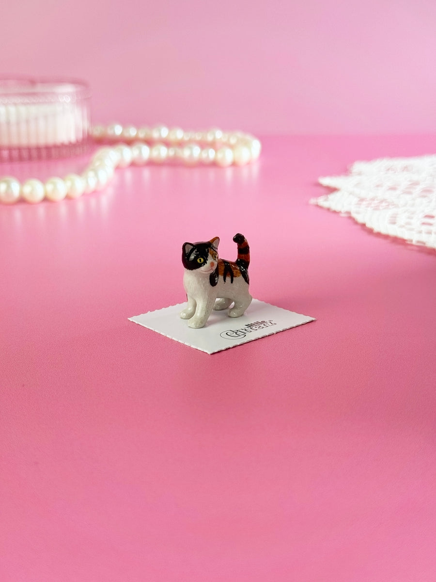 Calico Kitten Mini Porcelain Figurine