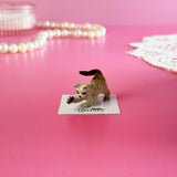 Gray Kitten Mini Porcelain Figurine